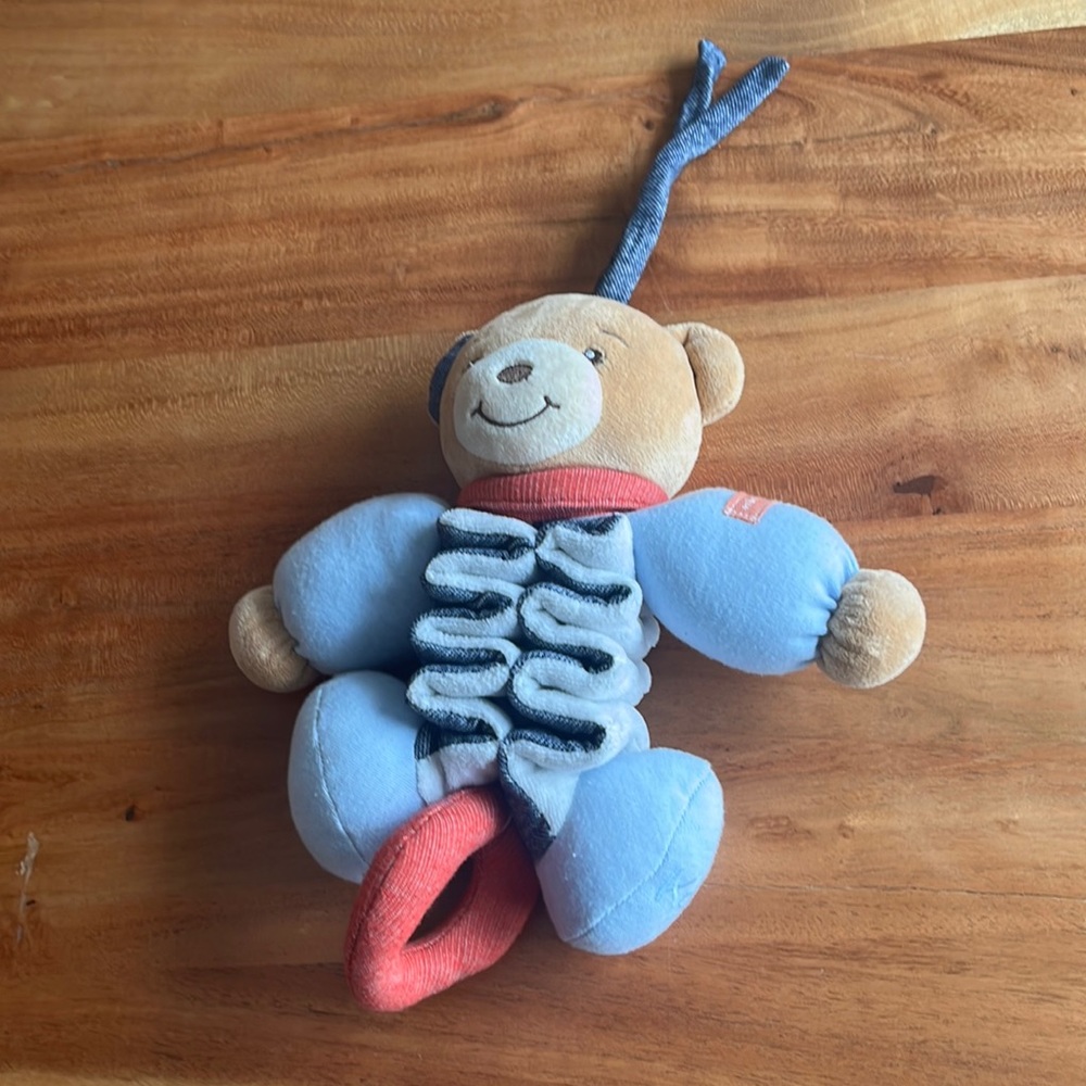 French European Kaloo Musical Accordion Bear toy